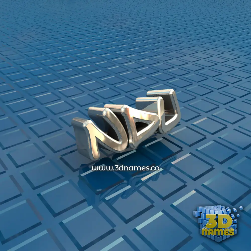 ndu in Blue Bling style - 3D name wallpaper