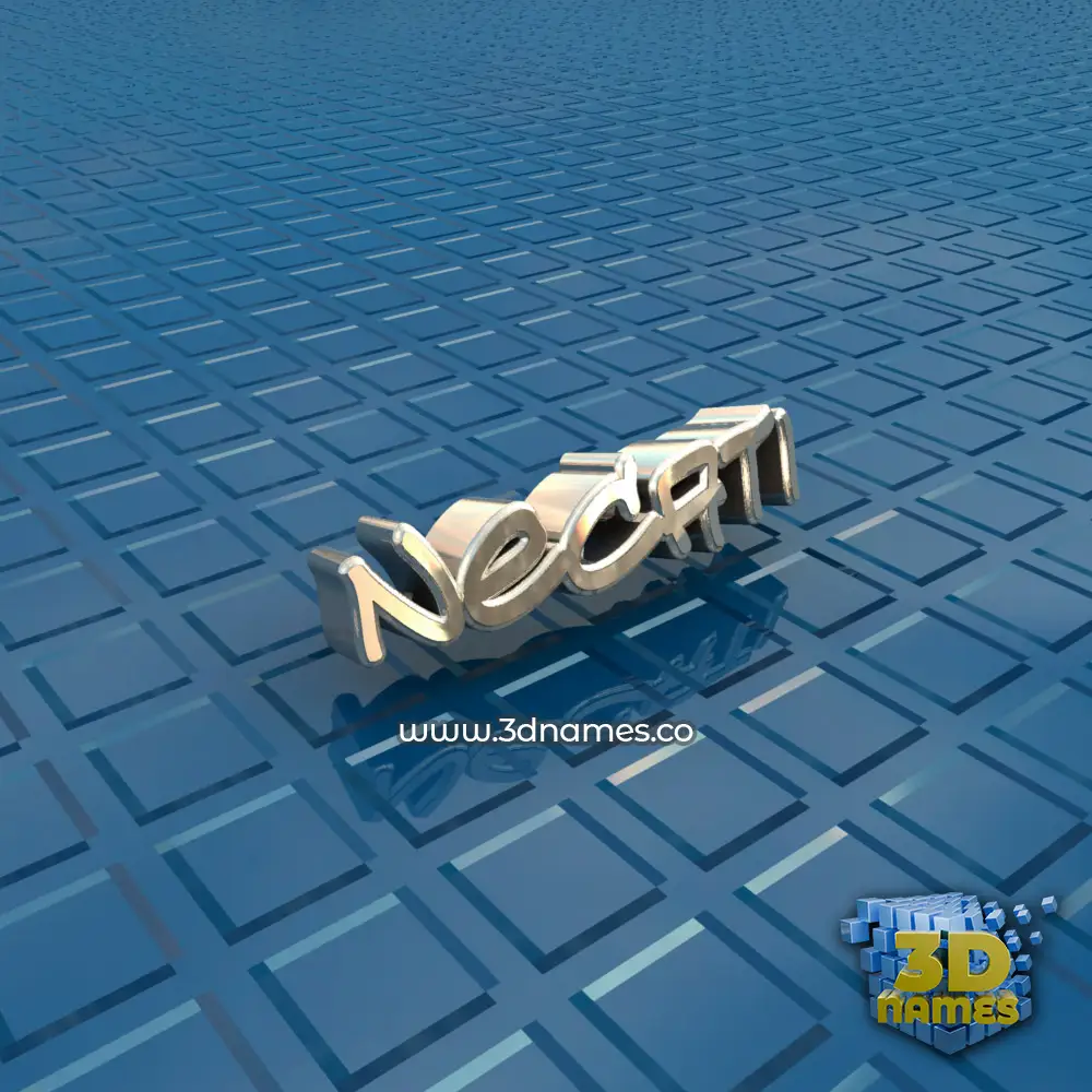 necati in Blue Bling style - 3D name wallpaper