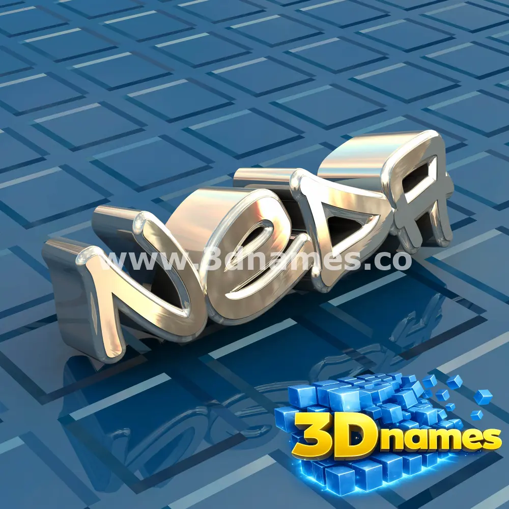 neda in Blue Bling style - 3D name wallpaper