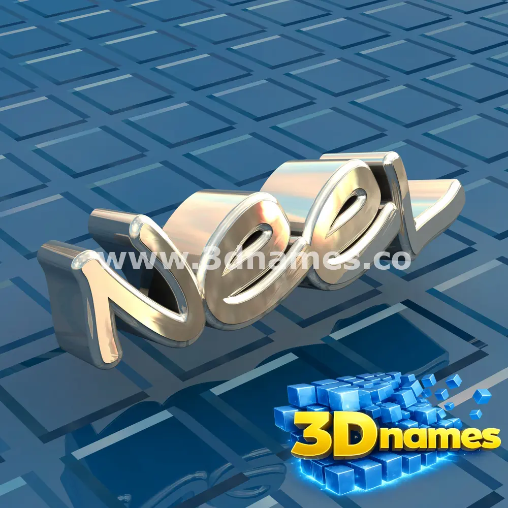 neel in Blue Bling style - 3D name wallpaper