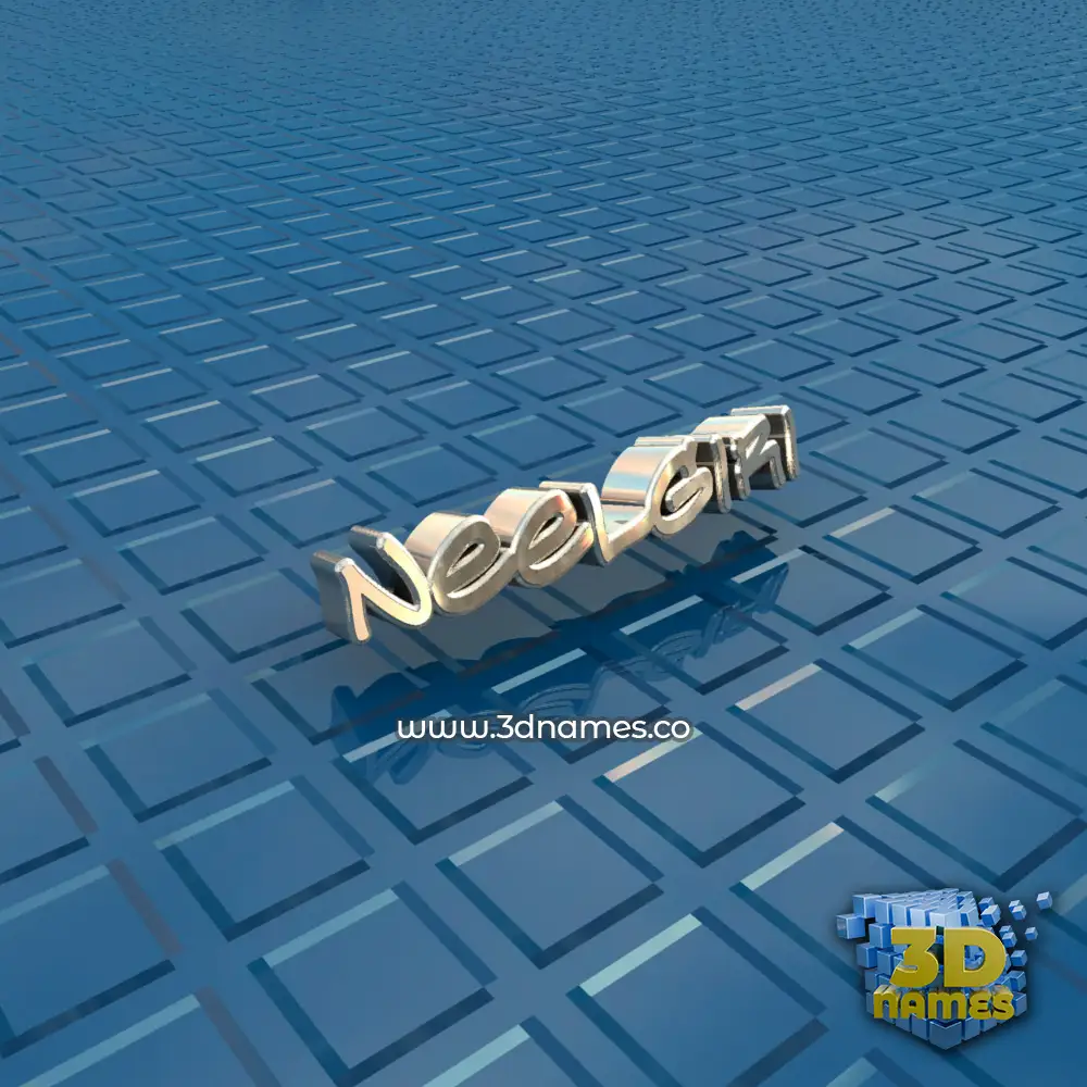 neelgiri in Blue Bling style - 3D name wallpaper