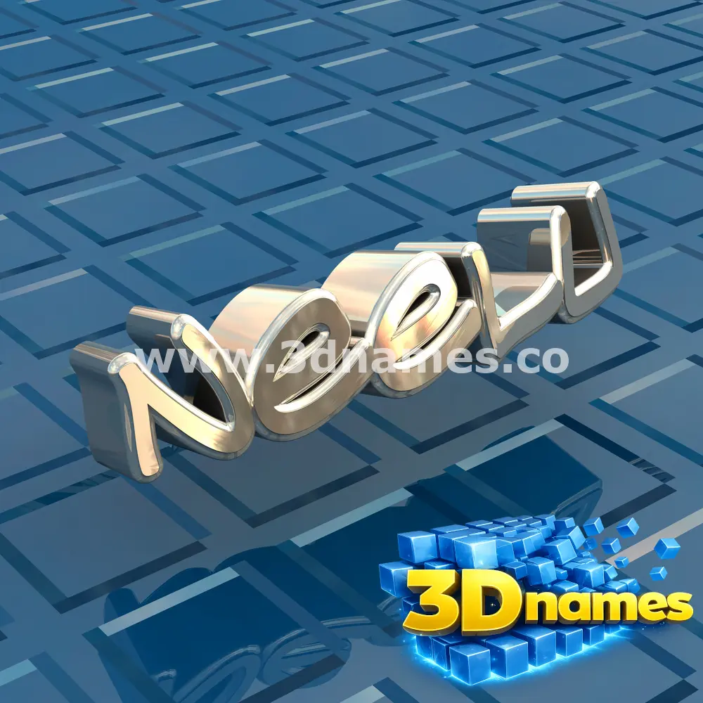 neelu in Blue Bling style - 3D name wallpaper