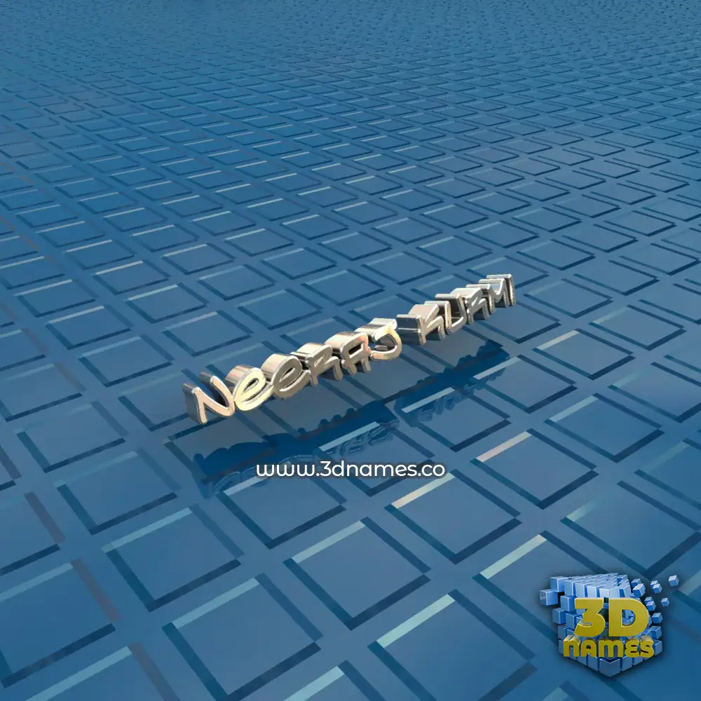 neeraj kurmi in Blue Bling style - 3D name wallpaper