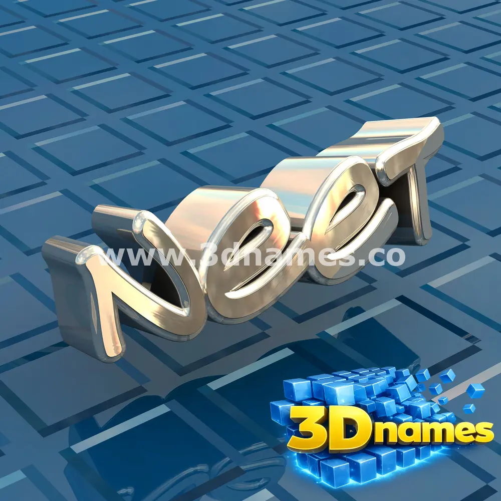neet in Blue Bling style - 3D name wallpaper