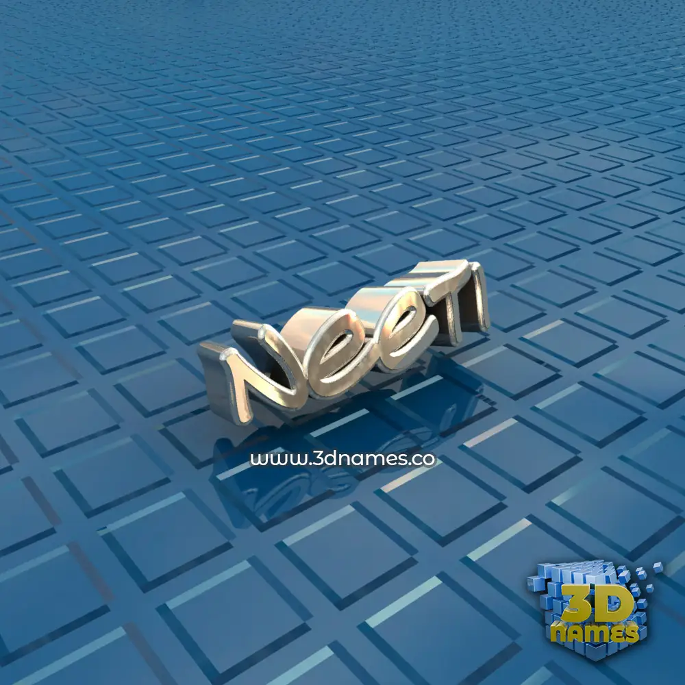neeti in Blue Bling style - 3D name wallpaper