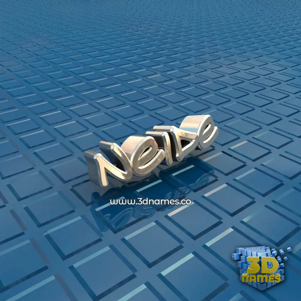 neide in Blue Bling style - 3D name wallpaper