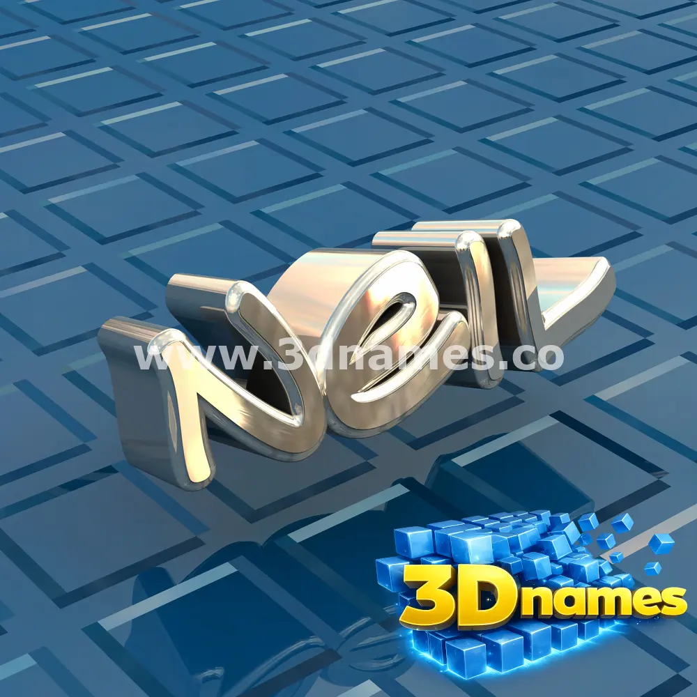 neil in Blue Bling style - 3D name wallpaper