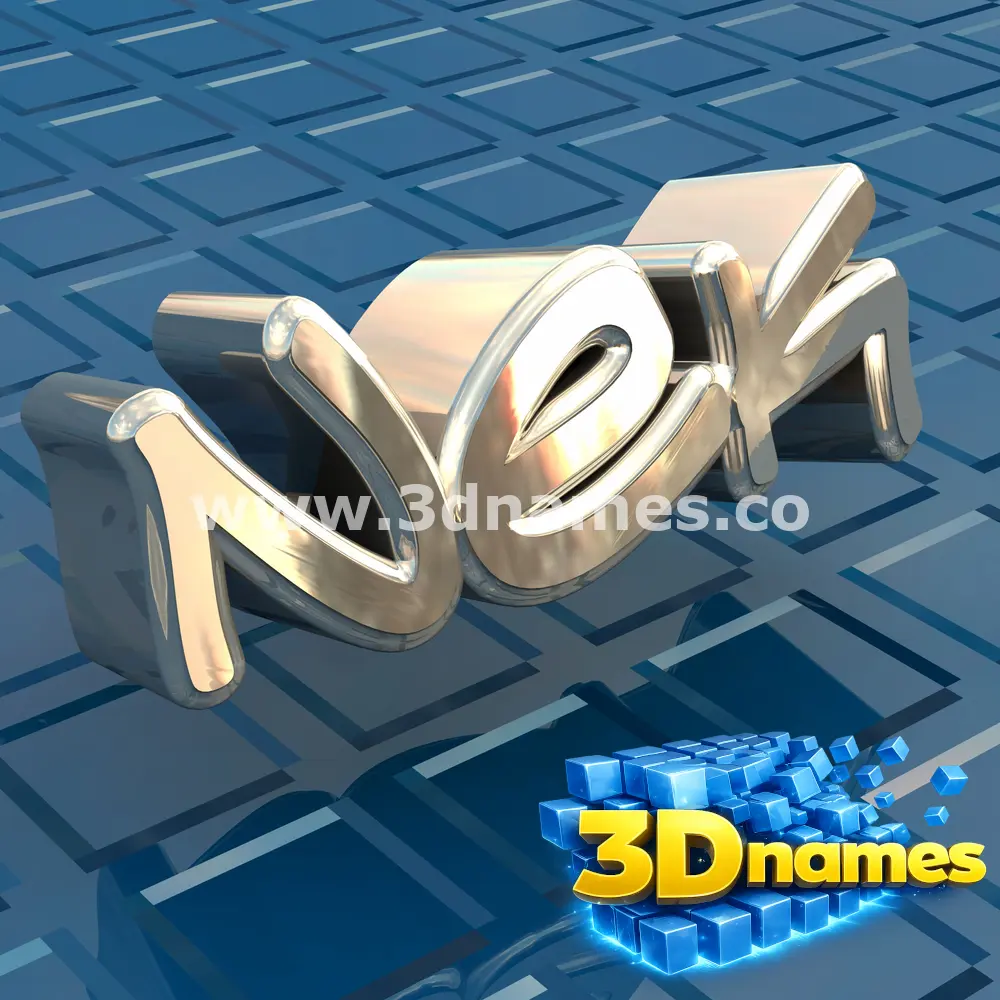 nek in Blue Bling style - 3D name wallpaper