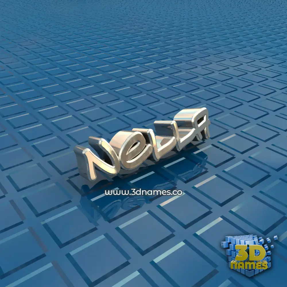 nella in Blue Bling style - 3D name wallpaper