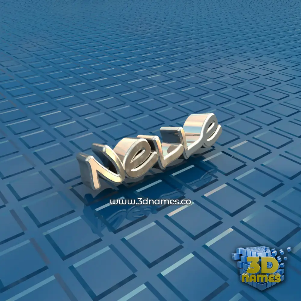 nelle in Blue Bling style - 3D name wallpaper