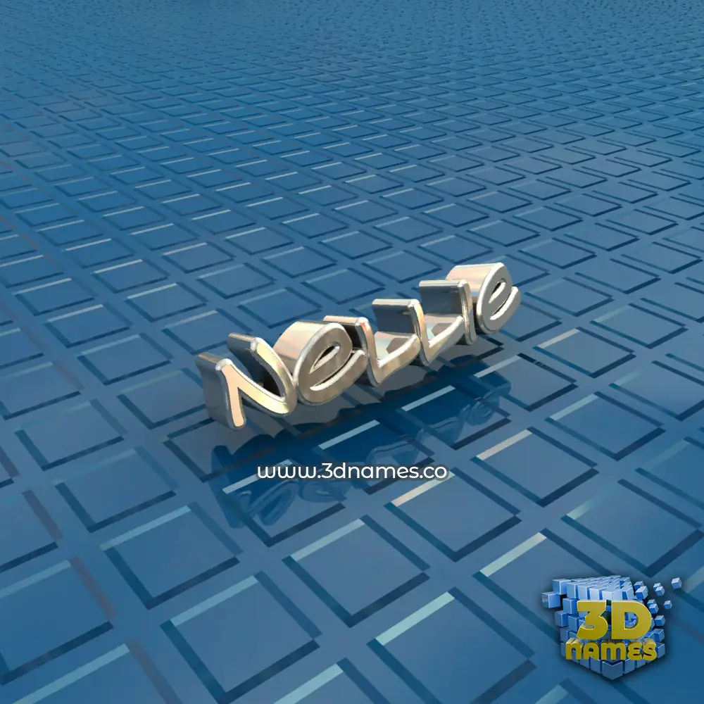 nellie in Blue Bling style - 3D name wallpaper