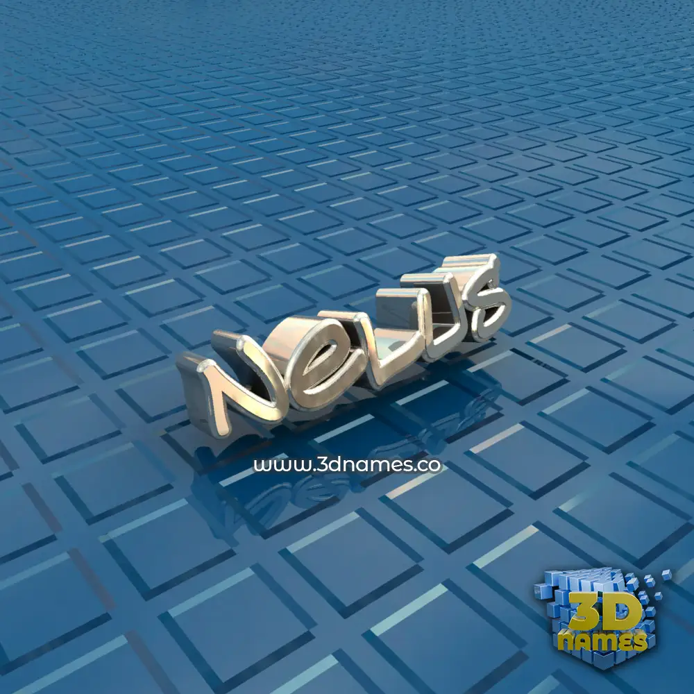 nelus in Blue Bling style - 3D name wallpaper