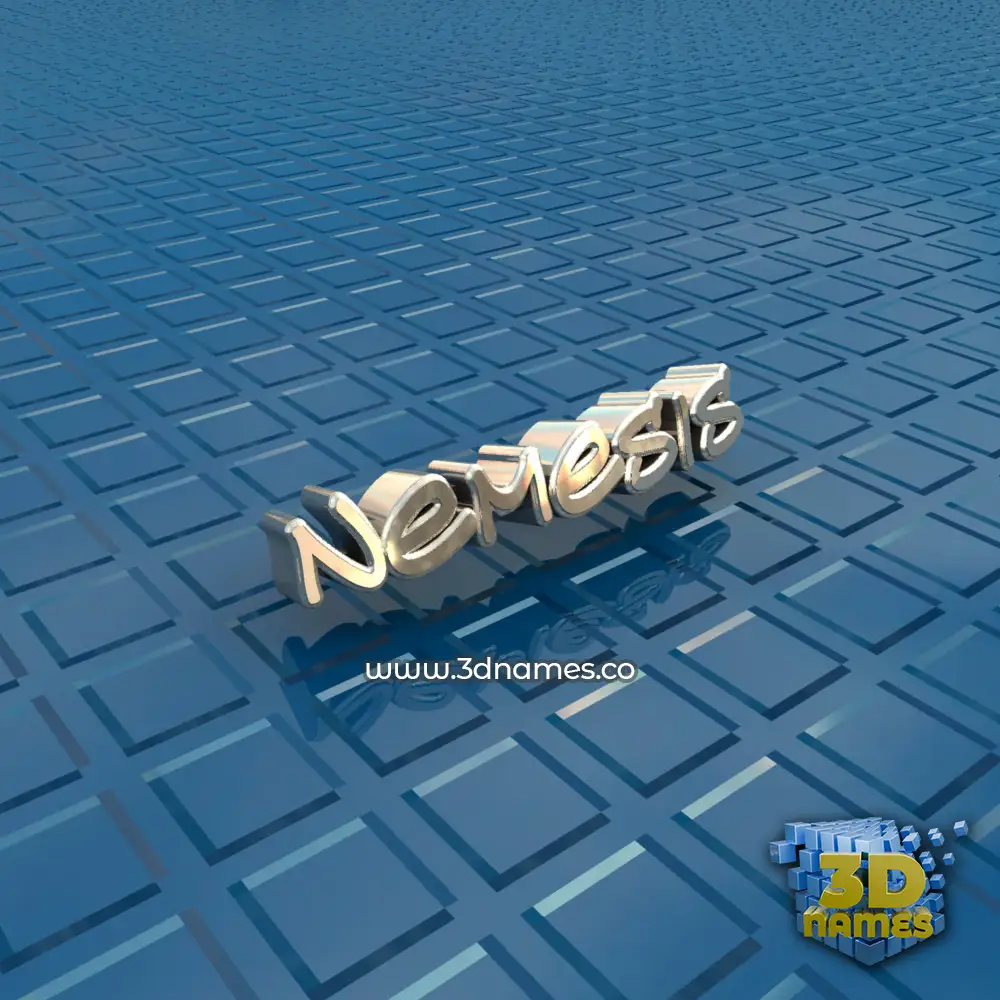 nemesis in Blue Bling style - 3D name wallpaper