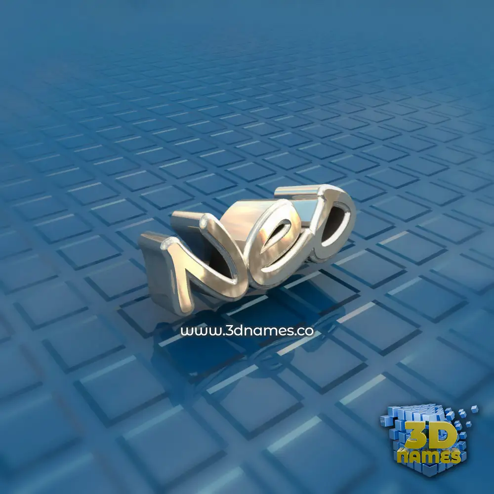 neo in Blue Bling style - 3D name wallpaper