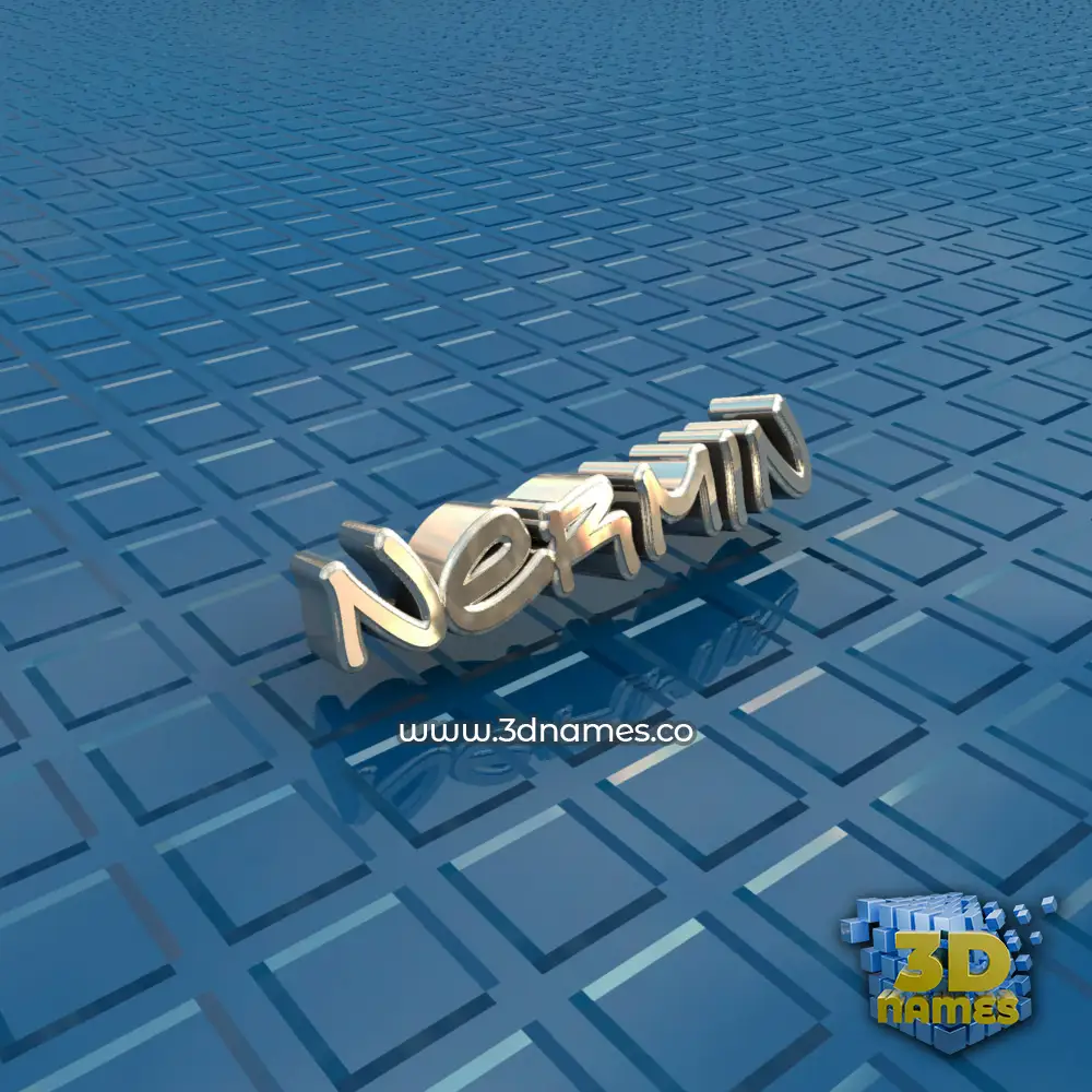 nermin in Blue Bling style - 3D name wallpaper