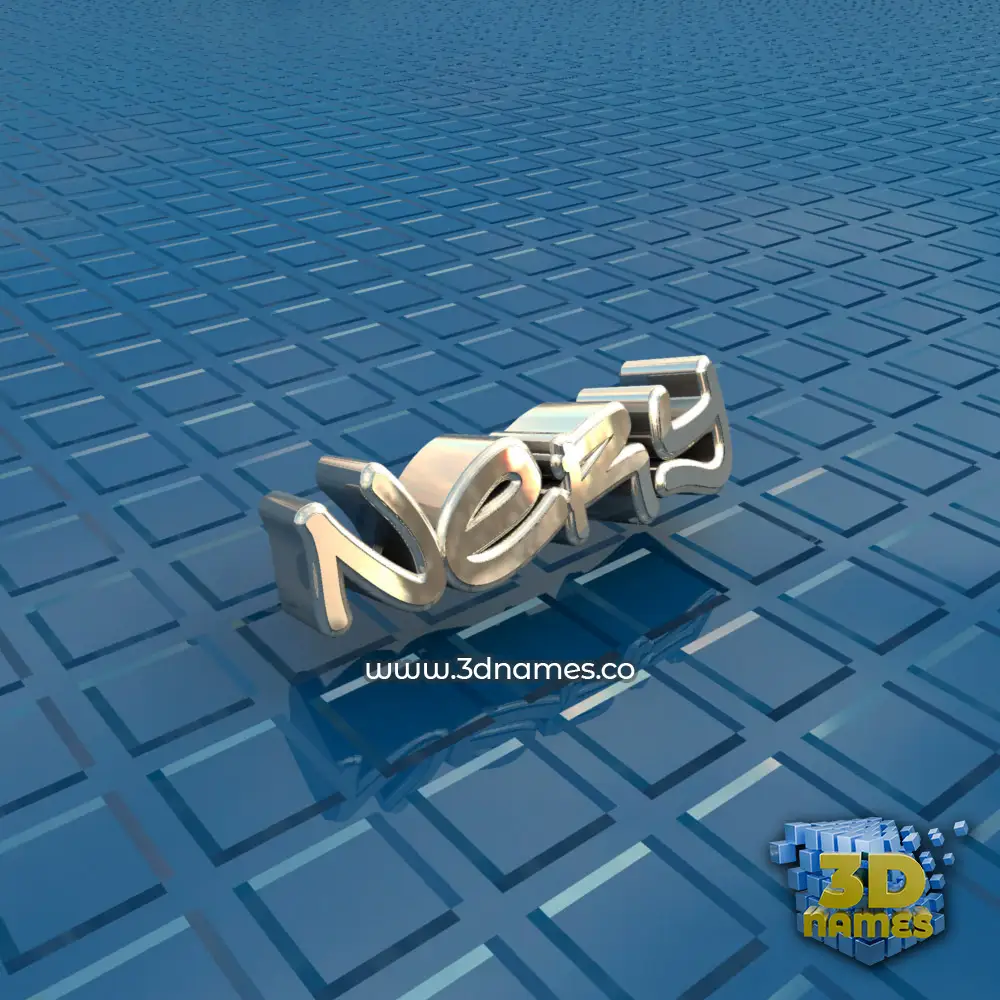nery in Blue Bling style - 3D name wallpaper