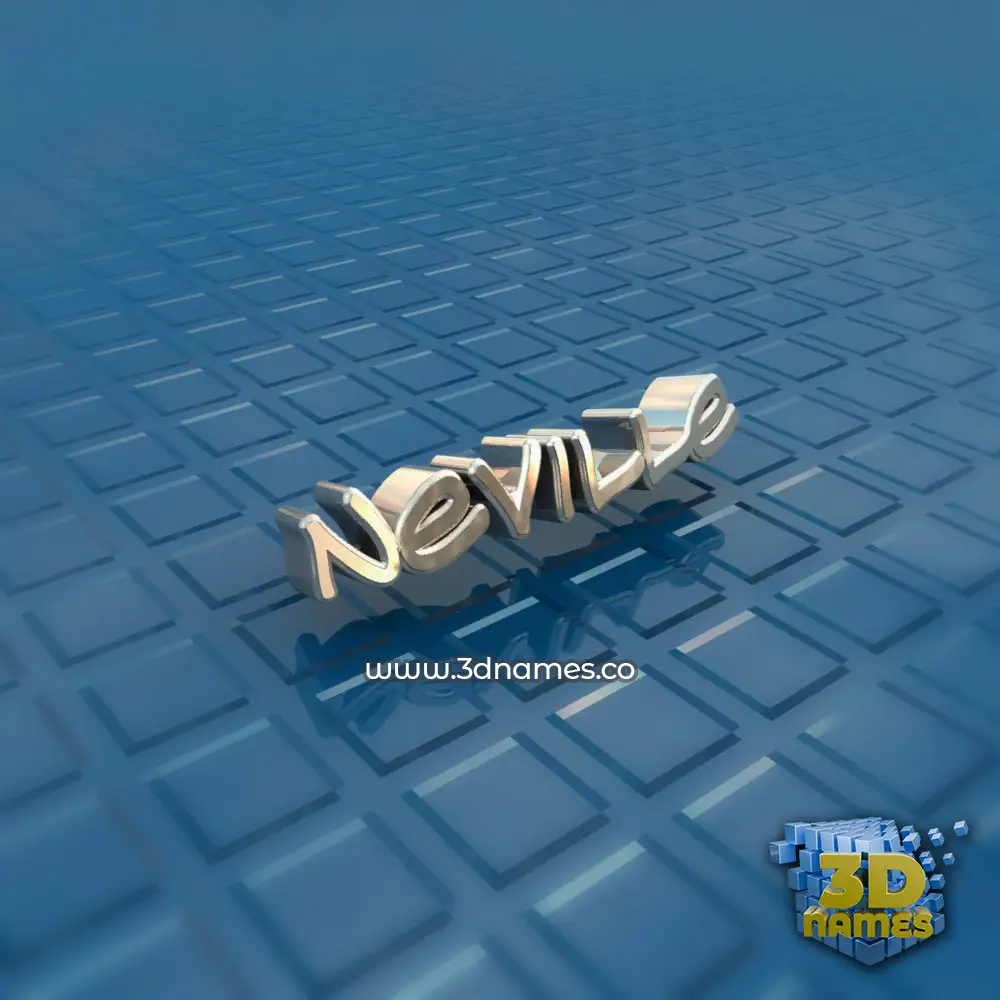 neville in Blue Bling style - 3D name wallpaper