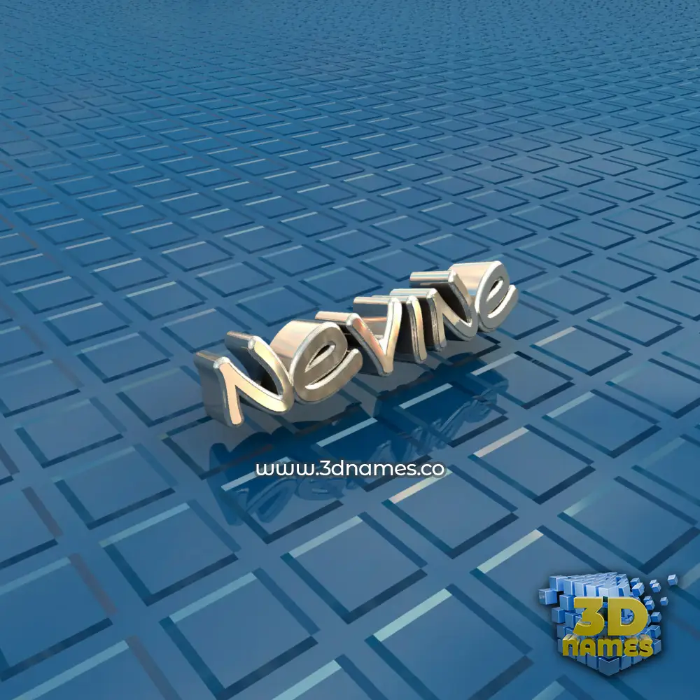 nevine in Blue Bling style - 3D name wallpaper