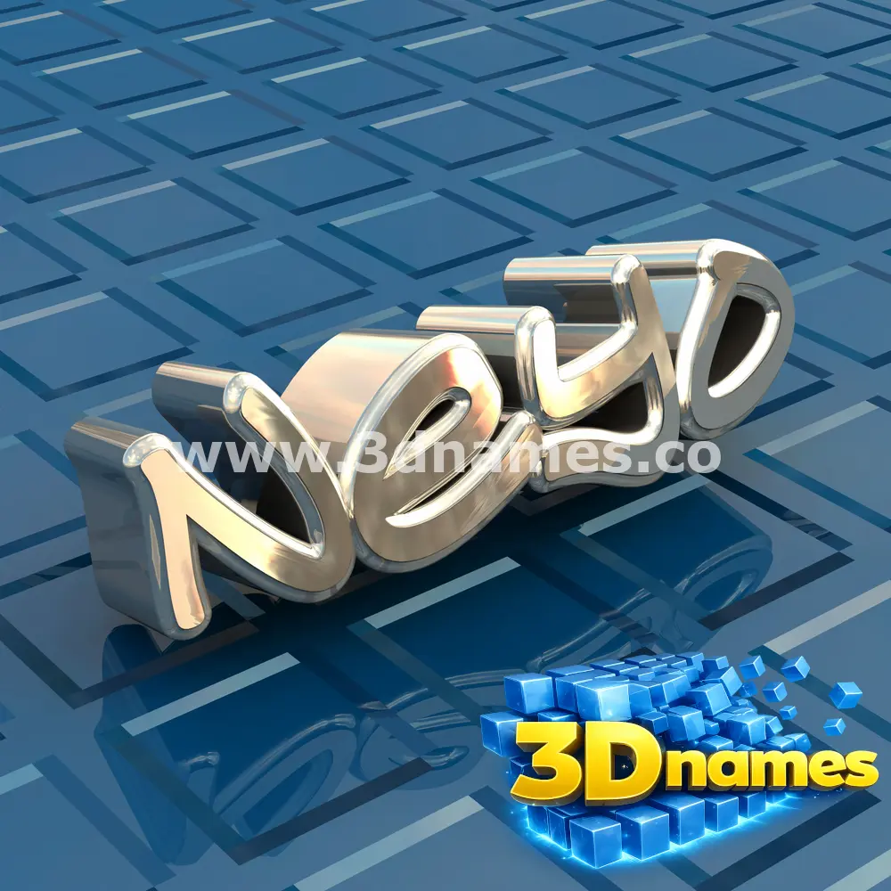 neyo in Blue Bling style - 3D name wallpaper