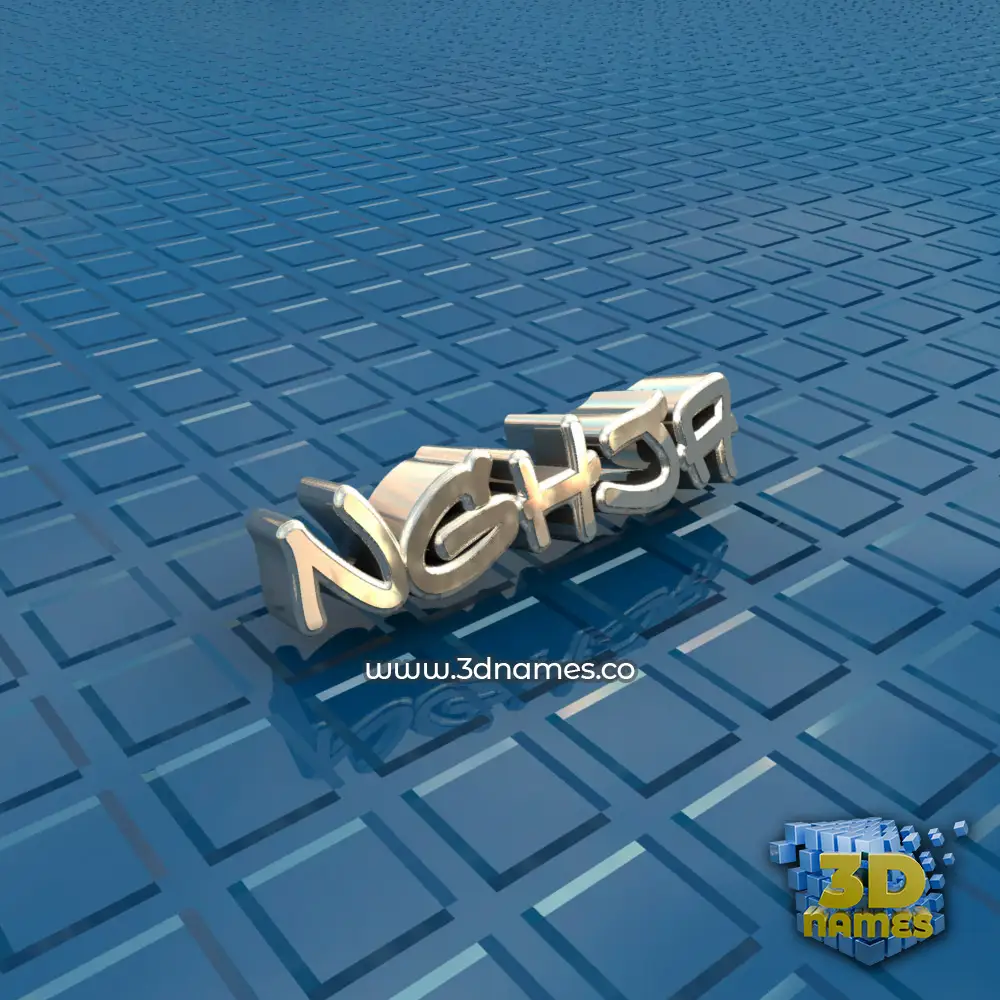 nghja in Blue Bling style - 3D name wallpaper