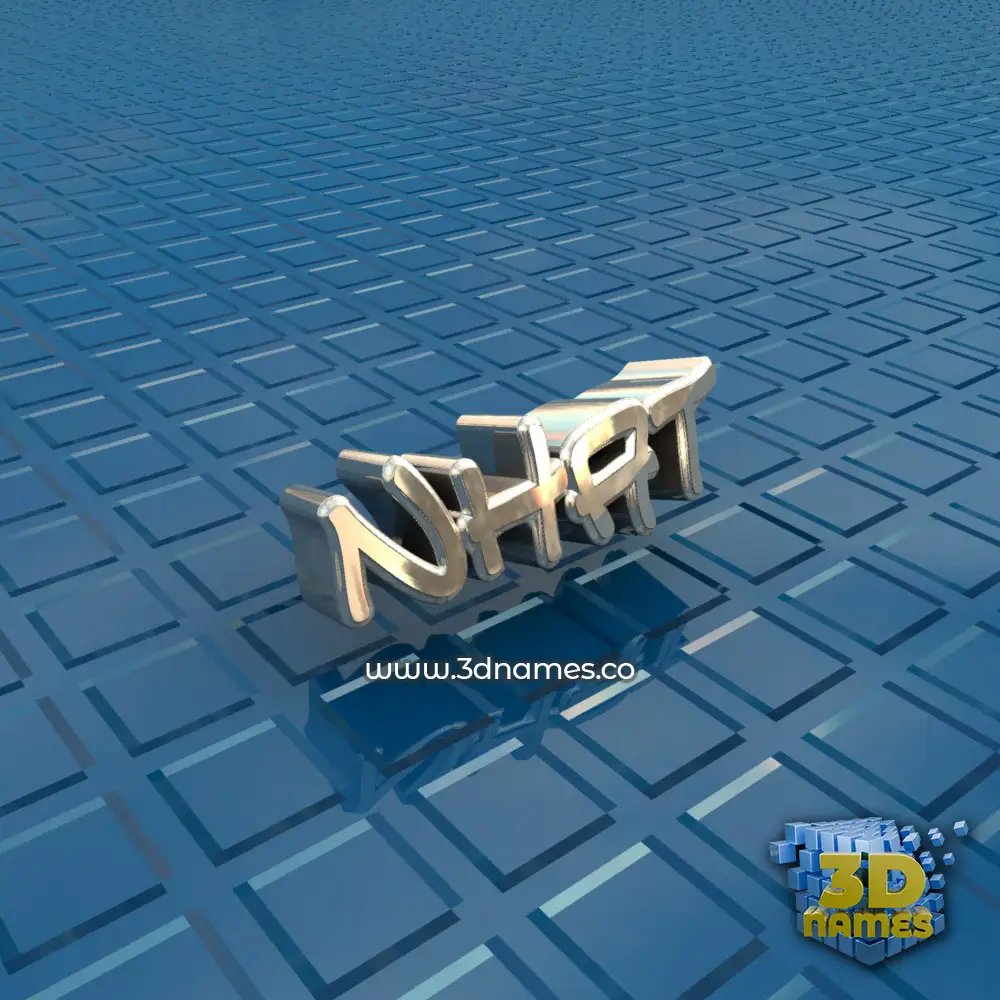nhat in Blue Bling style - 3D name wallpaper