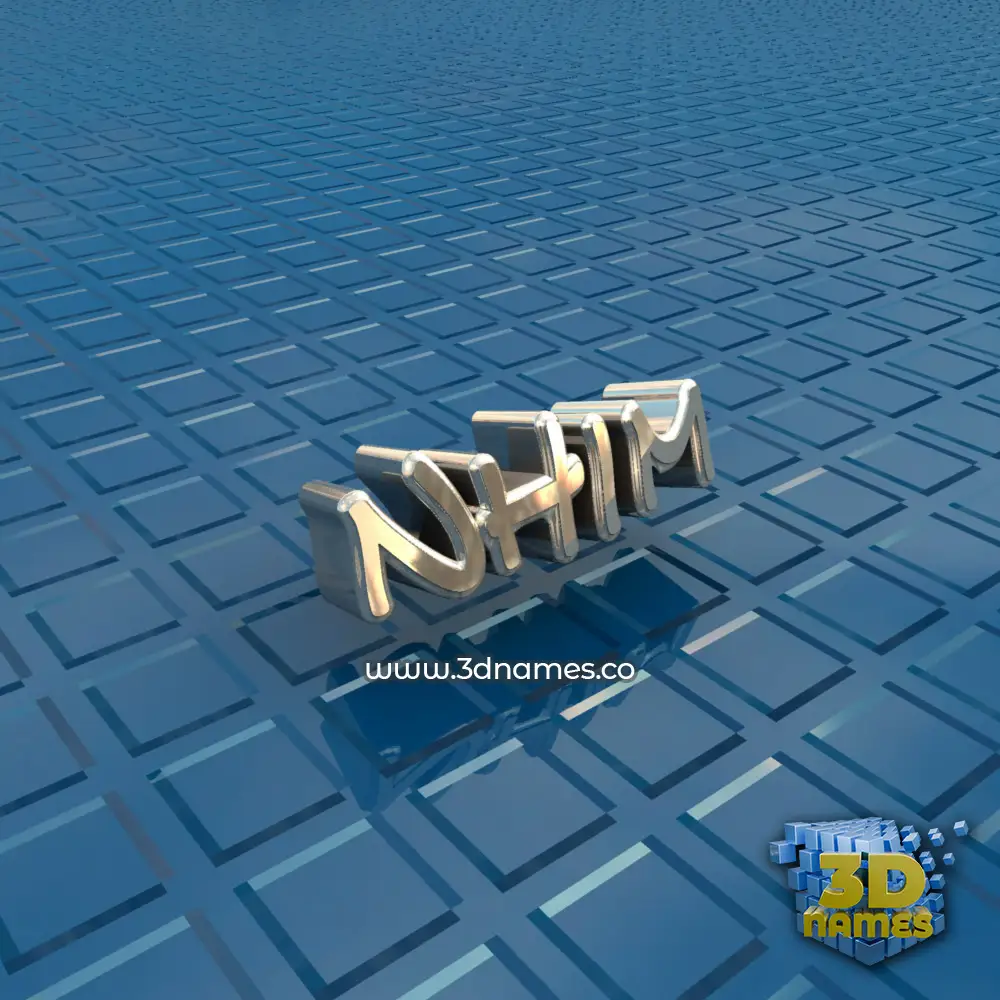 nhim in Blue Bling style - 3D name wallpaper