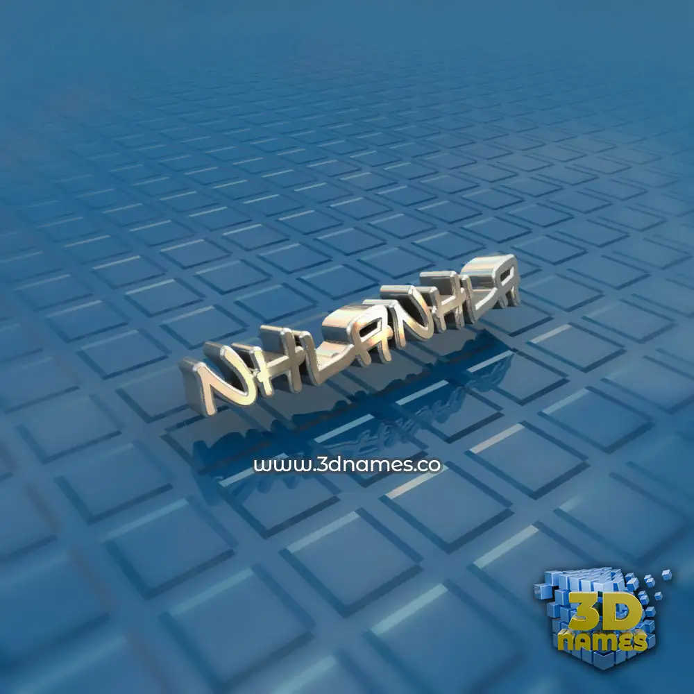 nhlanhla in Blue Bling style - 3D name wallpaper