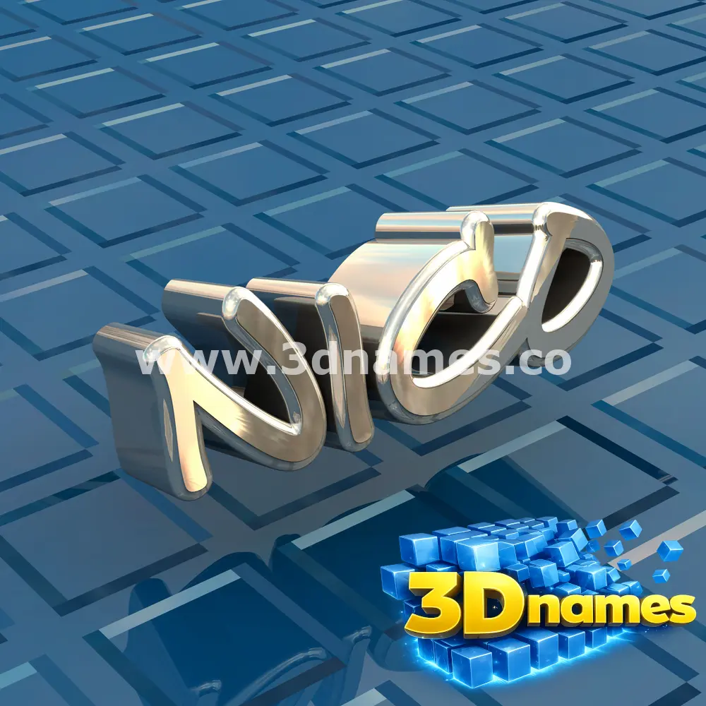 nico in Blue Bling style - 3D name wallpaper