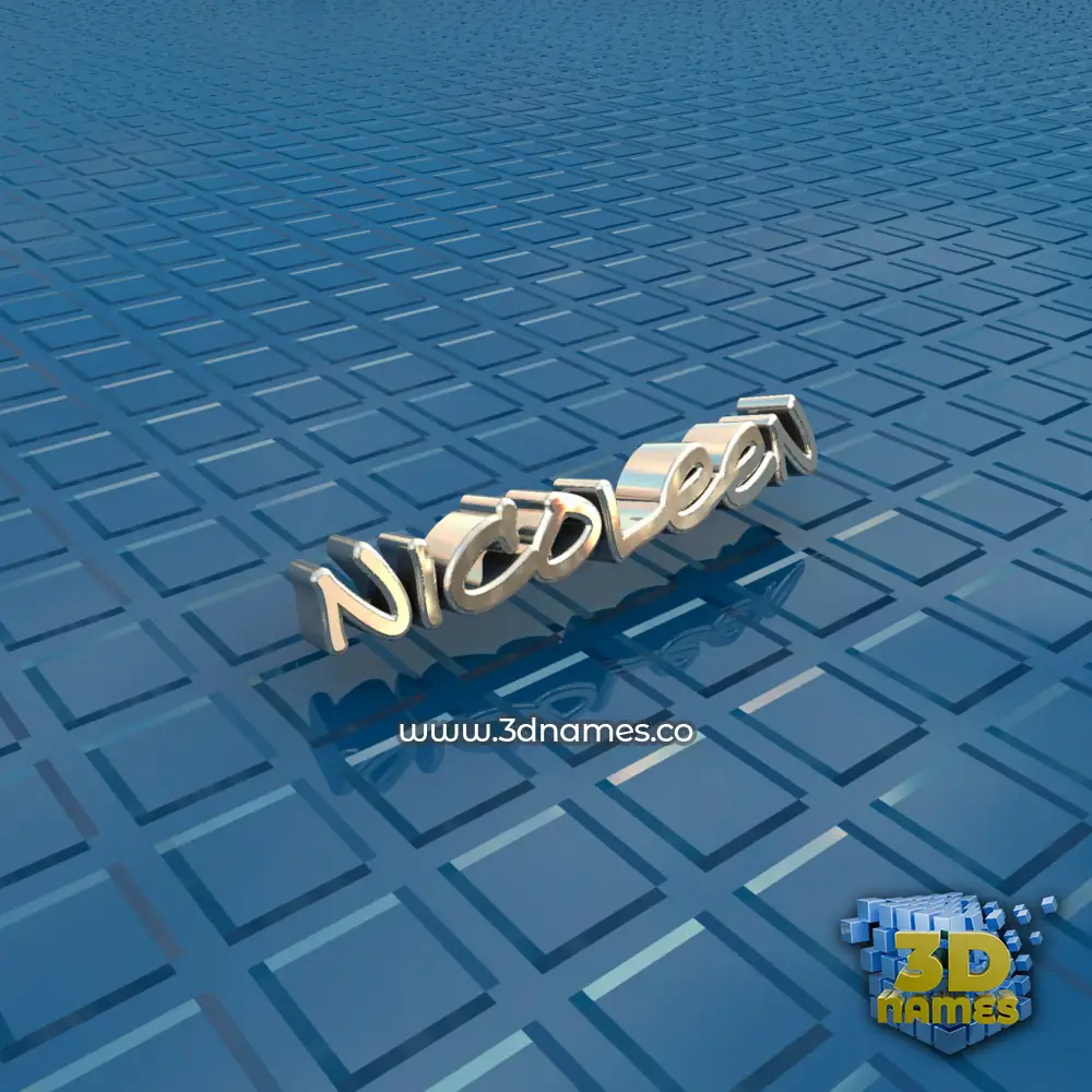 nicoleen in Blue Bling style - 3D name wallpaper