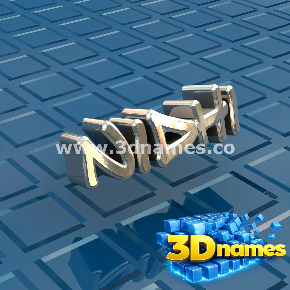 nidhi in Blue Bling style - 3D name wallpaper