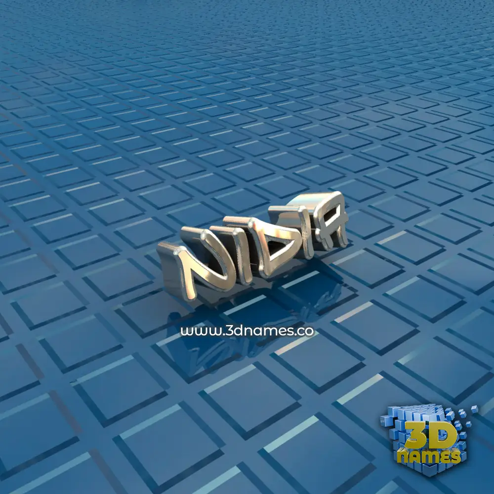 nidia in Blue Bling style - 3D name wallpaper