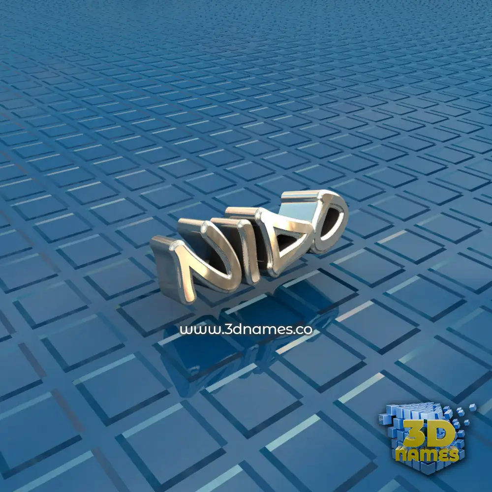 nido in Blue Bling style - 3D name wallpaper