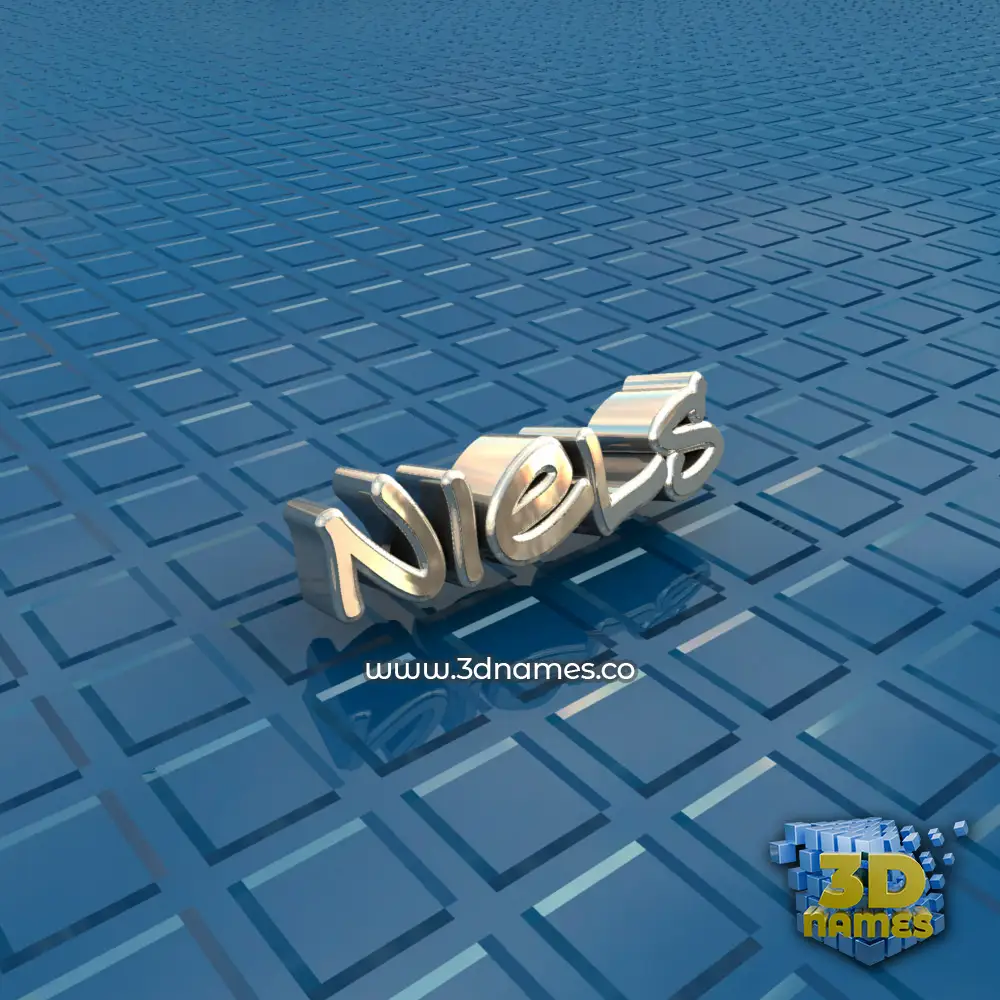 niels in Blue Bling style - 3D name wallpaper
