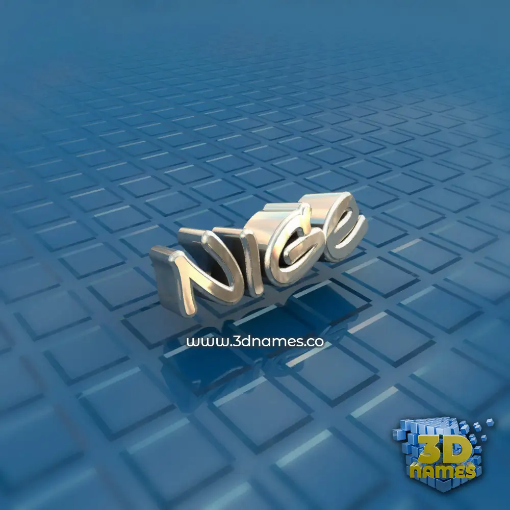 nige in Blue Bling style - 3D name wallpaper