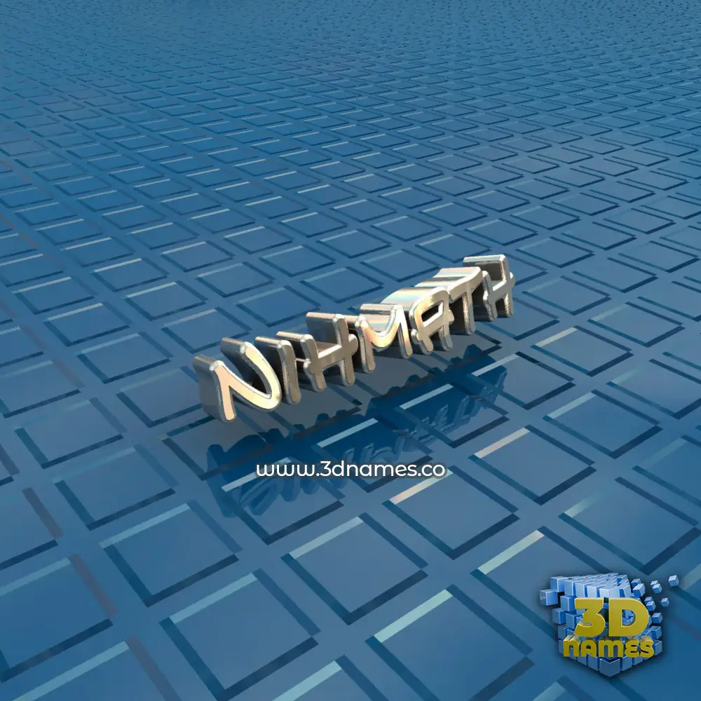 nihmath in Blue Bling style - 3D name wallpaper