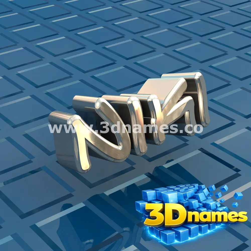 niki in Blue Bling style - 3D name wallpaper