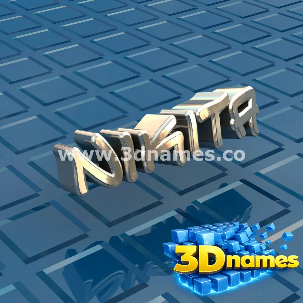nikita in Blue Bling style - 3D name wallpaper