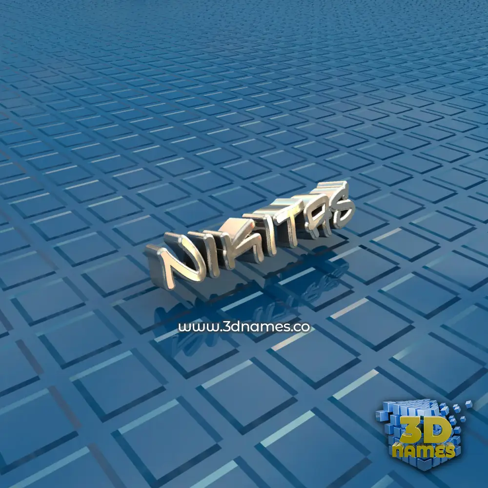 nikitas in Blue Bling style - 3D name wallpaper