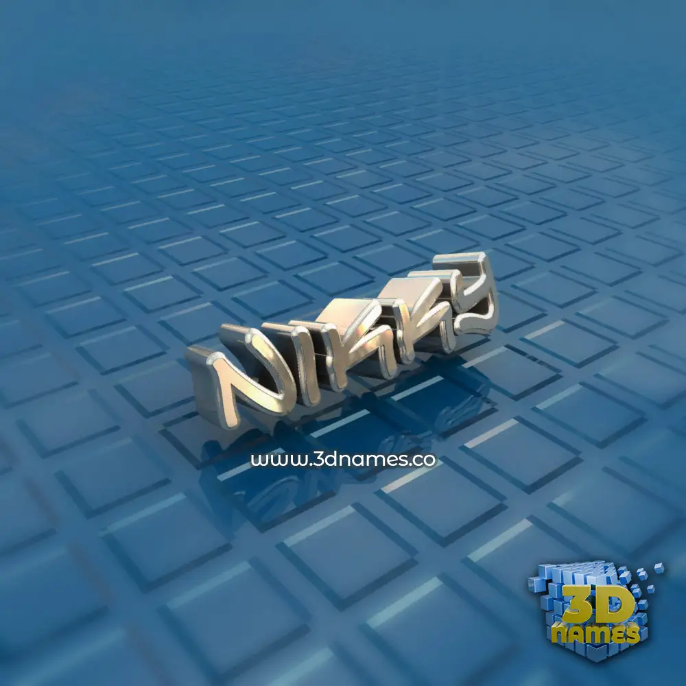 nikky in Blue Bling style - 3D name wallpaper