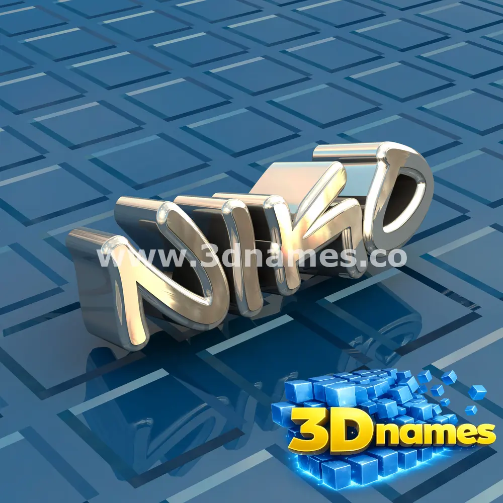 niko in Blue Bling style - 3D name wallpaper