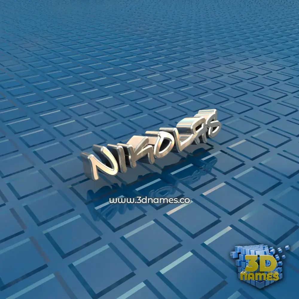 nikolas in Blue Bling style - 3D name wallpaper