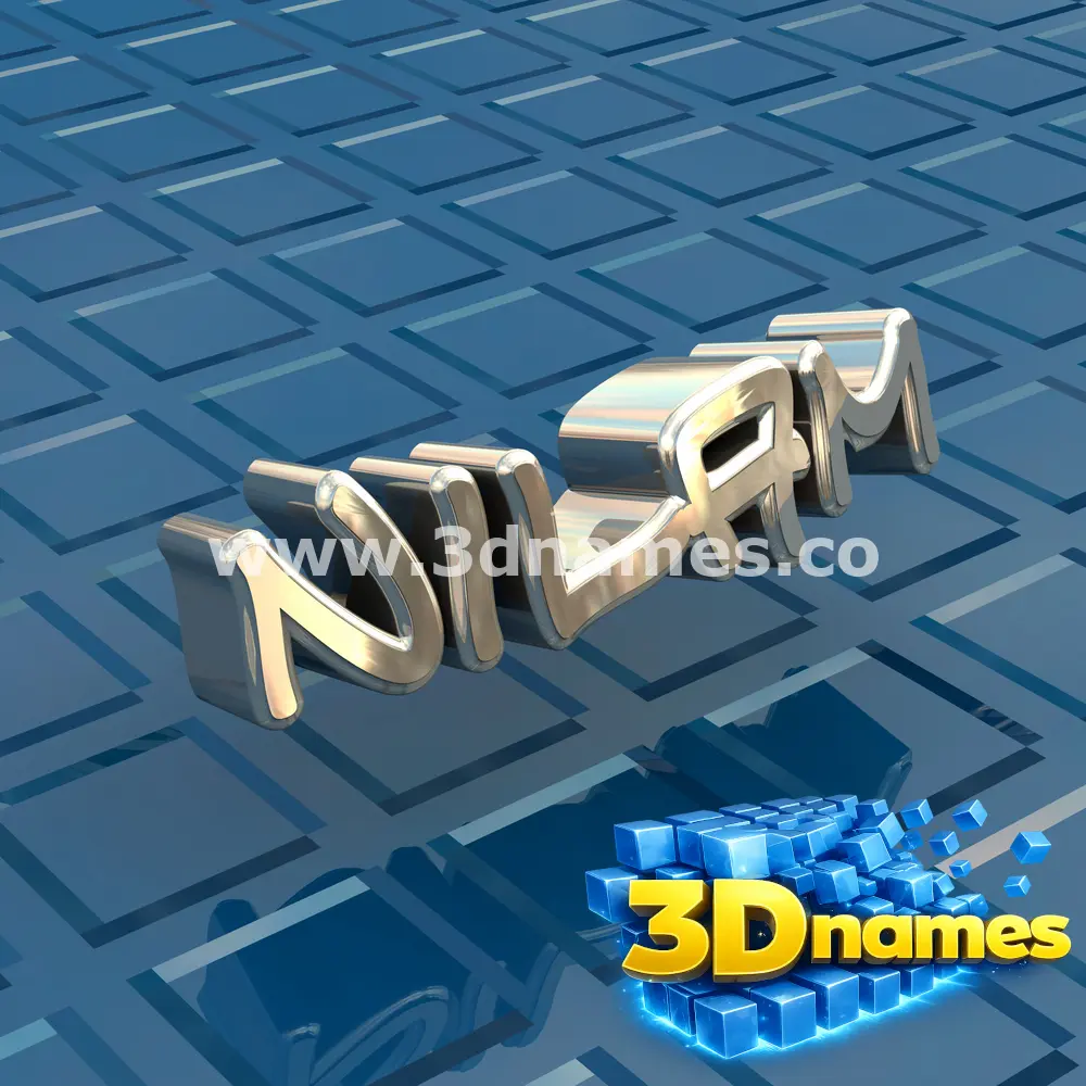 nilam in Blue Bling style - 3D name wallpaper