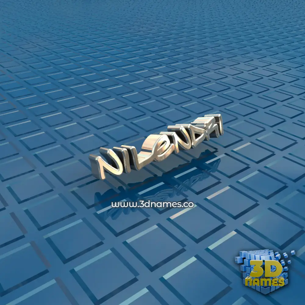 nilendri in Blue Bling style - 3D name wallpaper