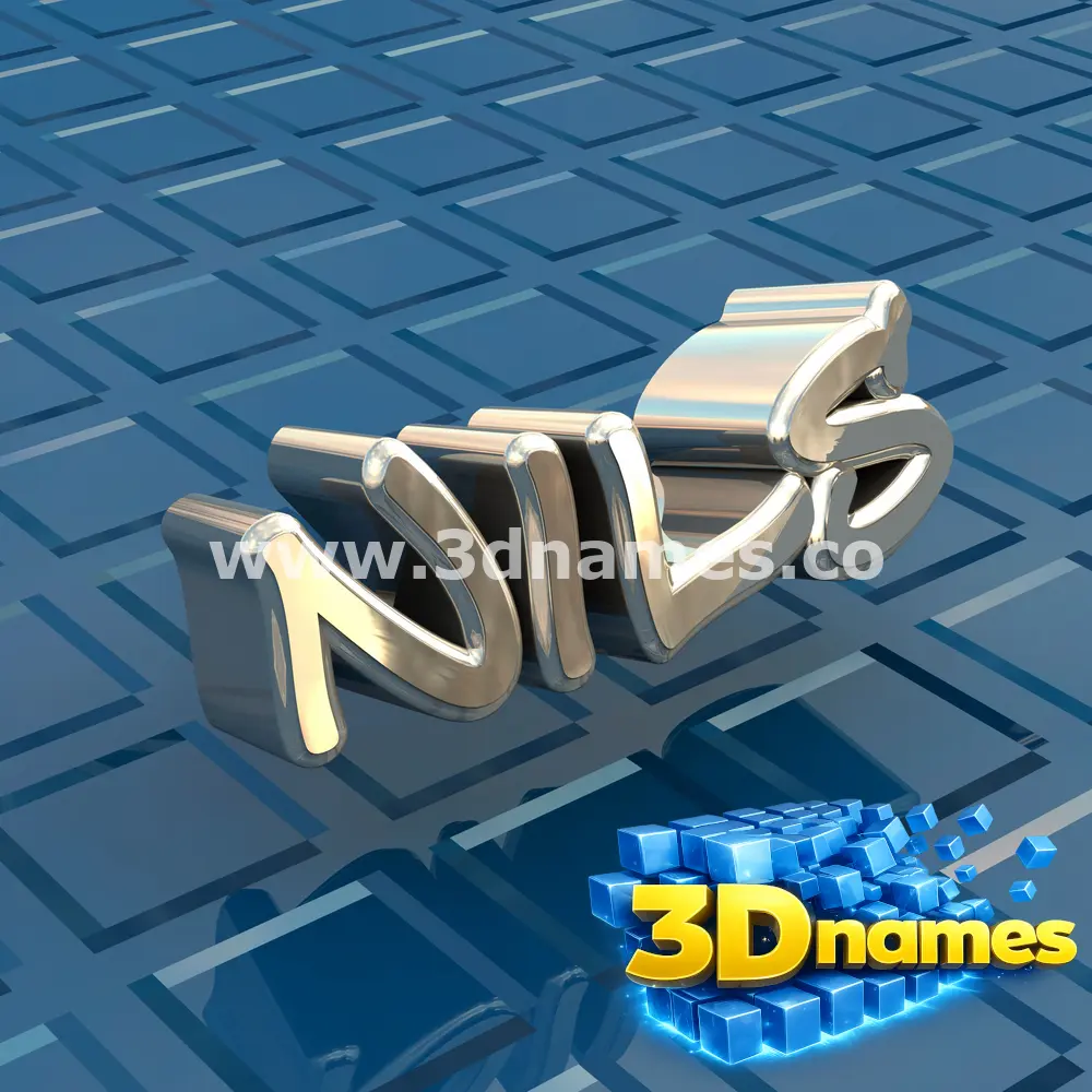 nils in Blue Bling style - 3D name wallpaper