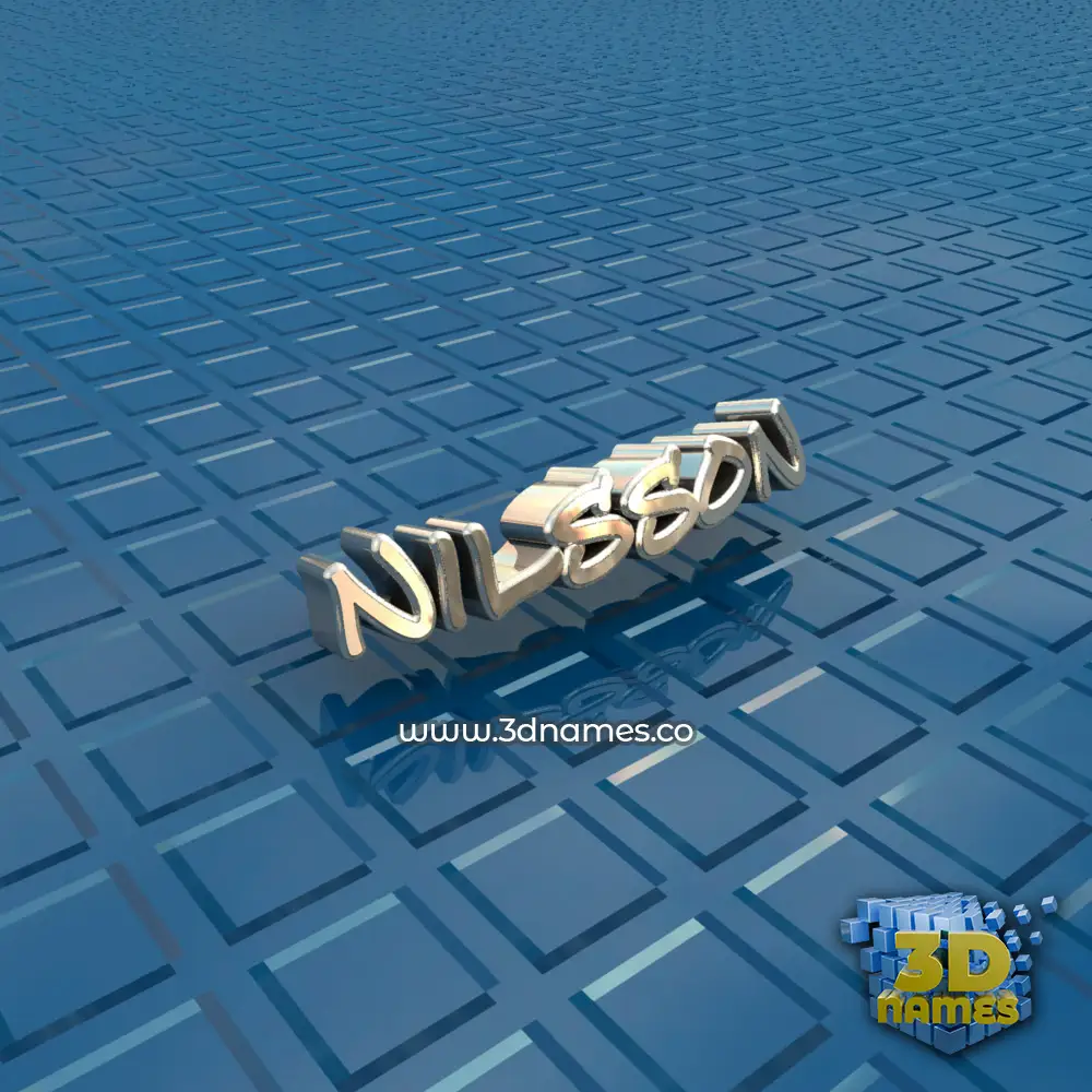 nilsson in Blue Bling style - 3D name wallpaper