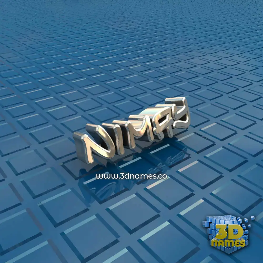 nimay in Blue Bling style - 3D name wallpaper
