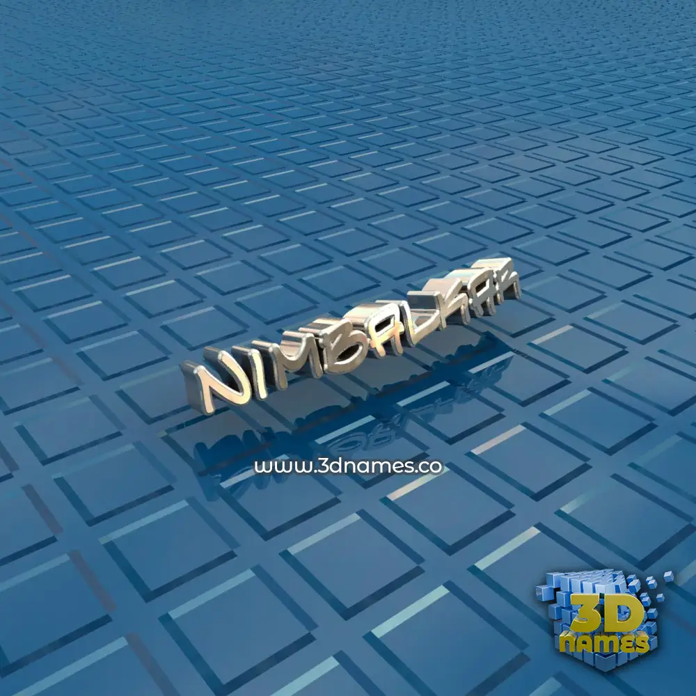 nimbalkar in Blue Bling style - 3D name wallpaper