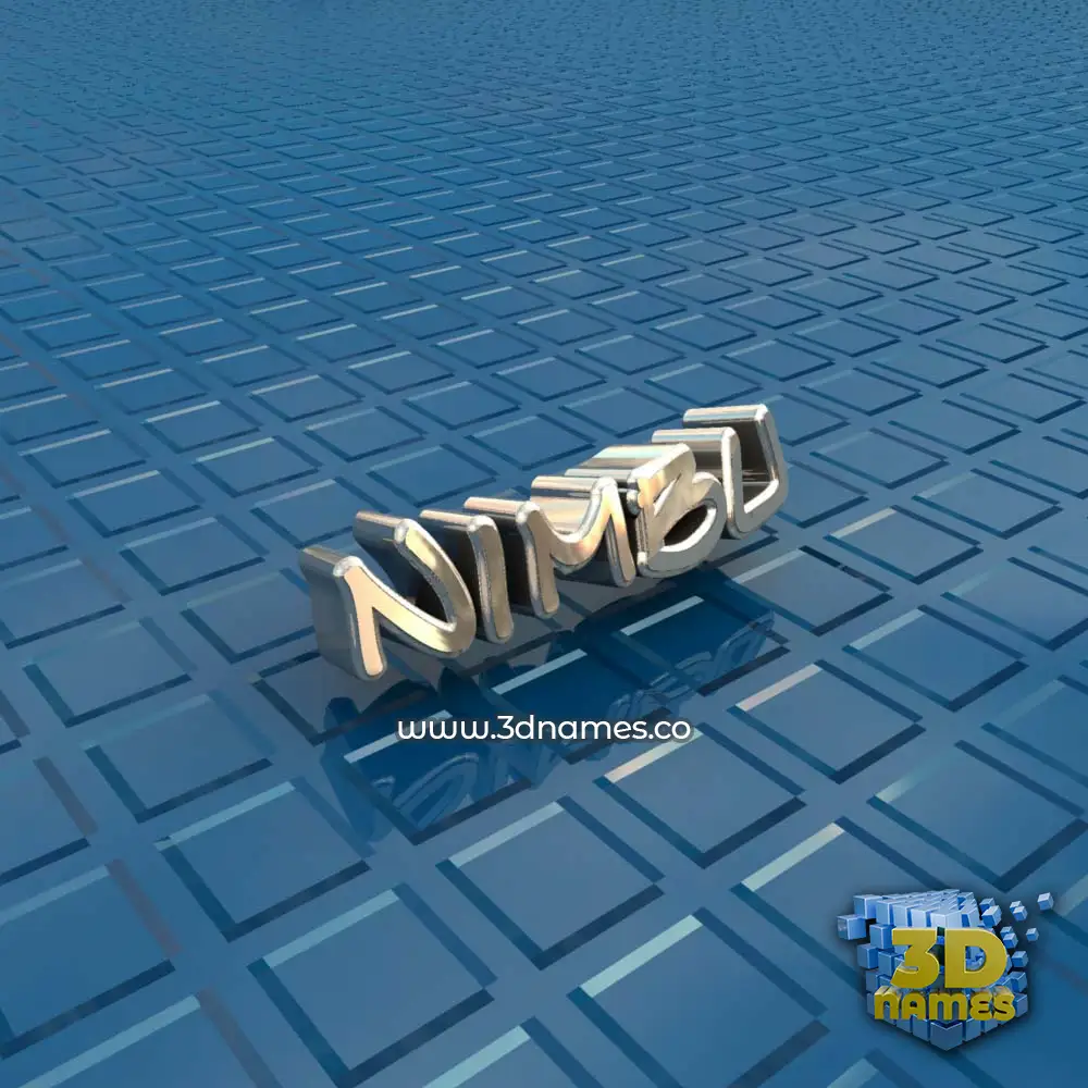nimbu in Blue Bling style - 3D name wallpaper