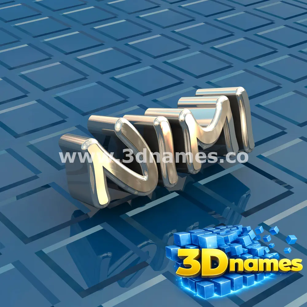 nimi in Blue Bling style - 3D name wallpaper
