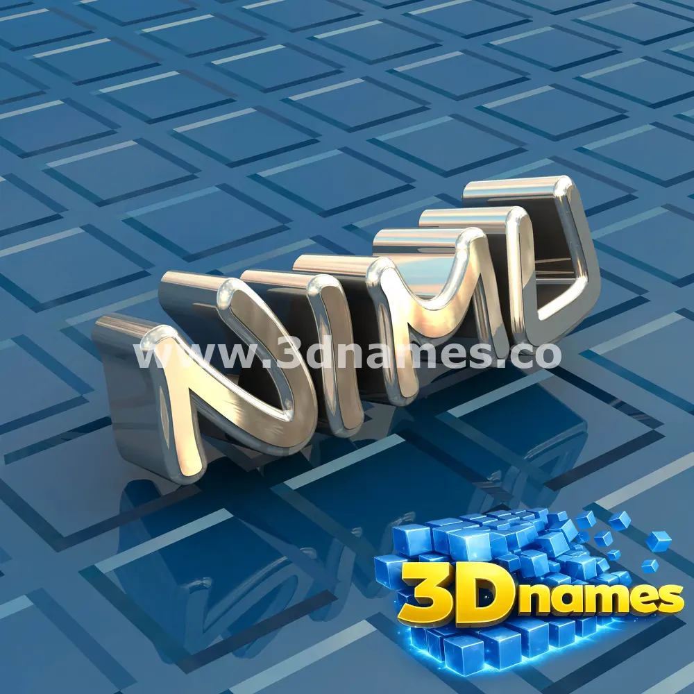 nimu in Blue Bling style - 3D name wallpaper